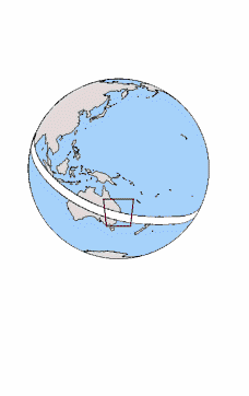 Earth image showing orbit