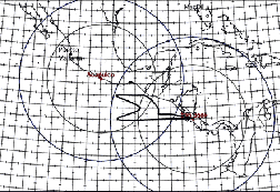 Flight Date: July 14, 2005; NOAA42; flight track and drop pattern