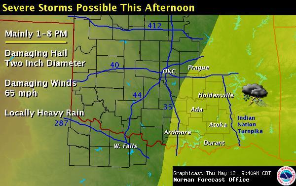 Forecast for Western Oklahom and Northern Texas 