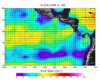 Imagery showing a wind event off the coast of Panama
