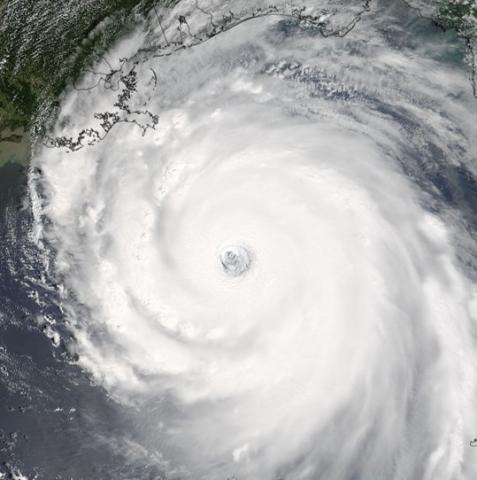 LANCE Terra/MODIS True Color Image of Hurricane Katrina on August 28, 2005
