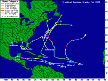 Picture of 2001 Atlantic storm tracks